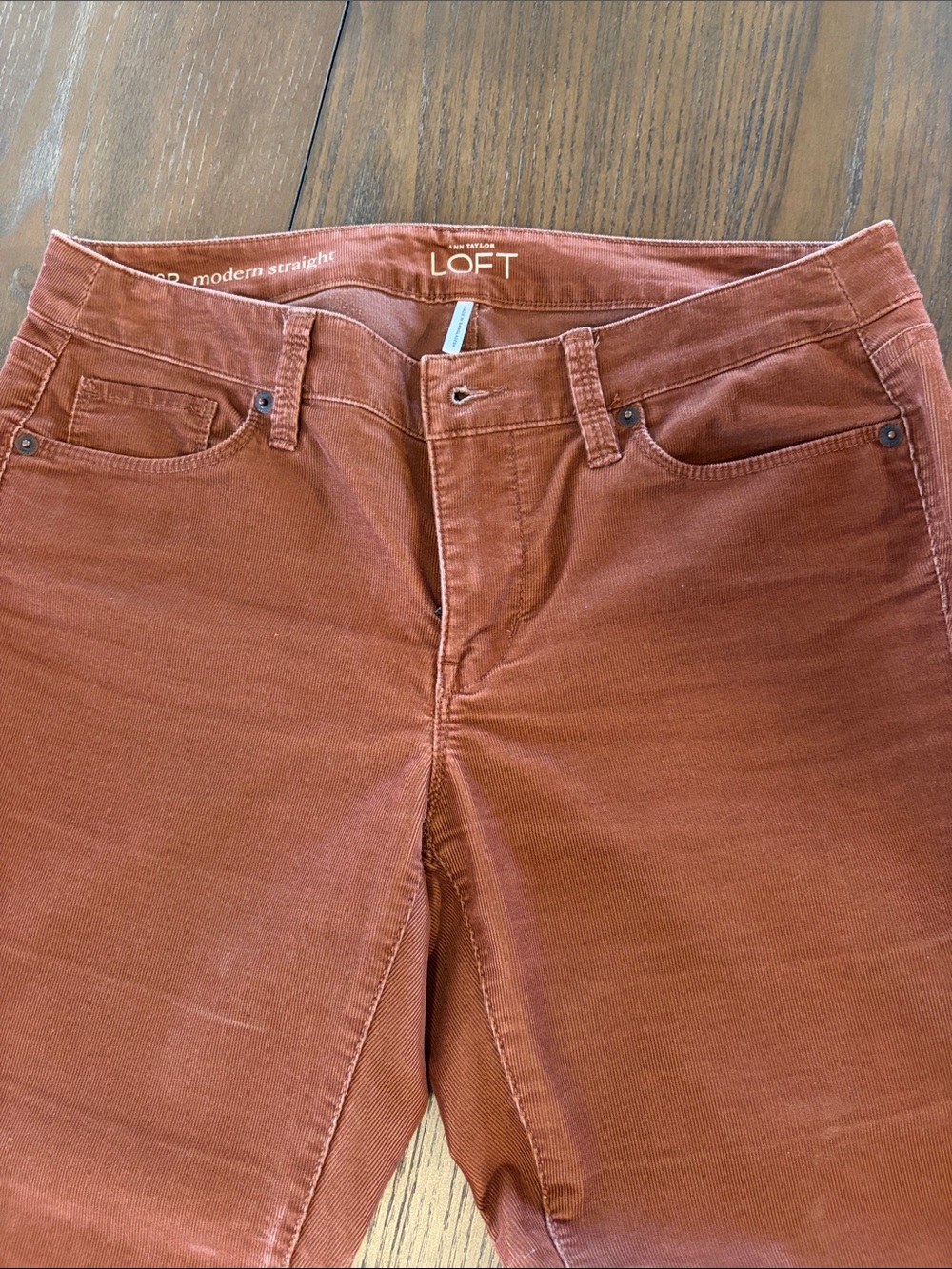 LOFT Straight Leg Jeans - Rust Brown